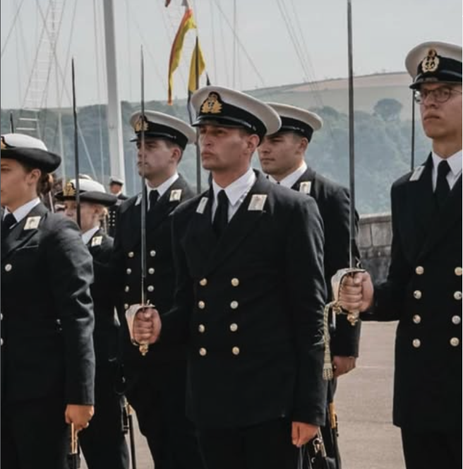 James Bush as a Royal Navy officer